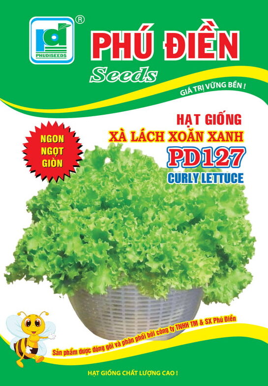 Hạt Giống Xà Lách Xoăn Xanh PD 127