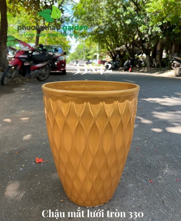 Chậu Nhựa Mắt Lưới Tròn 330