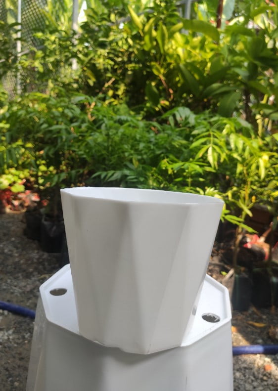 Chậu ống kim cương nhỏ 155*124 màu trắng (4)
