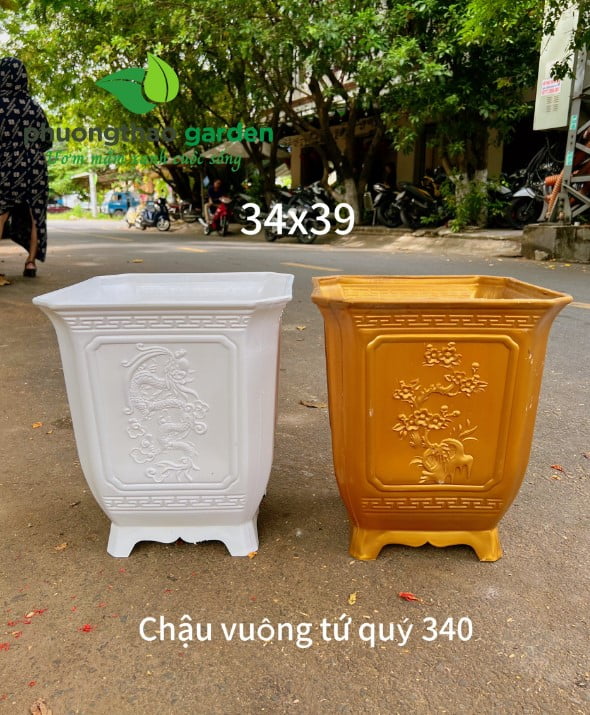 Chậu vuông tứ quý 340