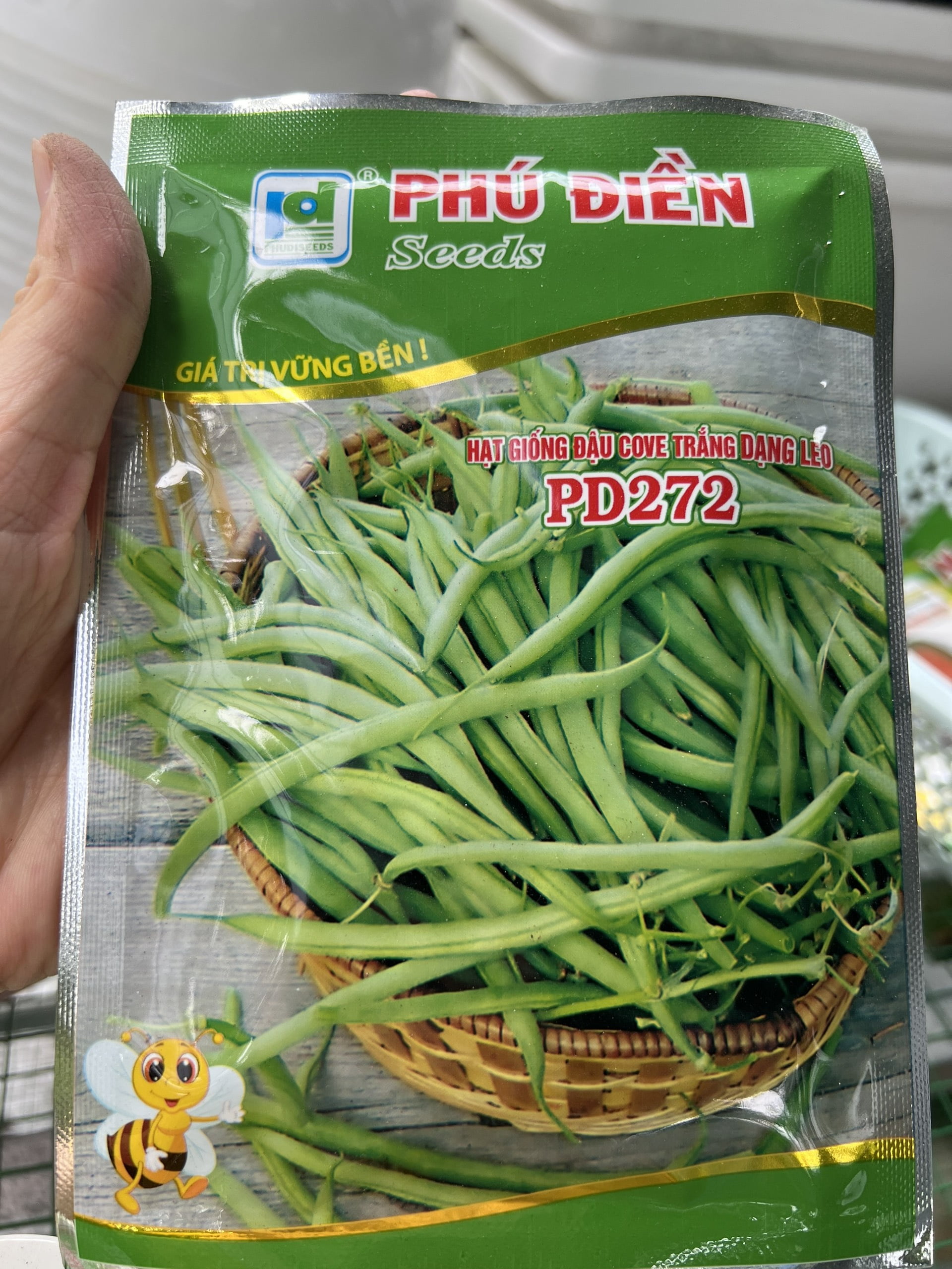 Hạt Giống Đậu Cove Trắng Dạng Leo PD 272