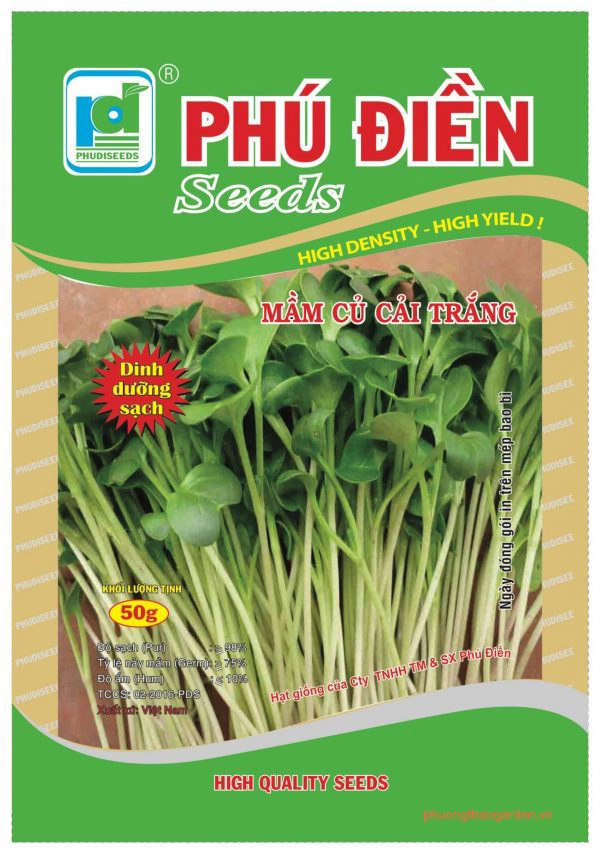 Hạt giống mầm củ cải trắng