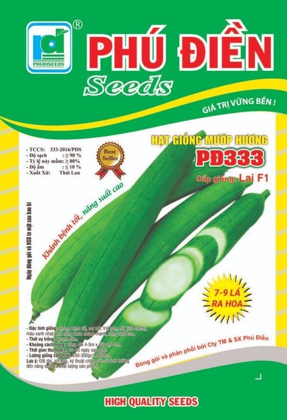 Giống mướp hương lai PD 333 – 7 ưu điểm & kỹ thuật trồng cho năng suất cao