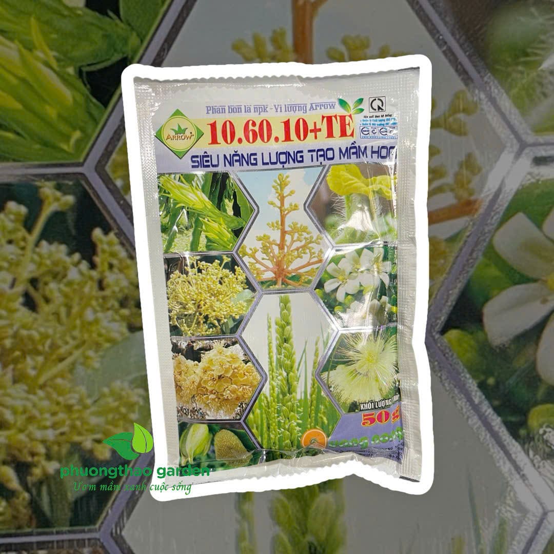 Kích hoa 10-60-10+TE – Phân bón lá hỗn hợp gói 50g