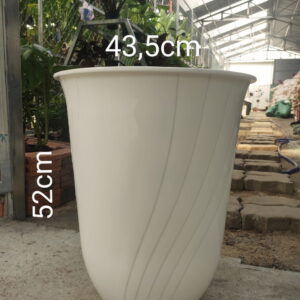 Chậu bom nhỡ màu trắng 435*234*520 (bom số 2) 