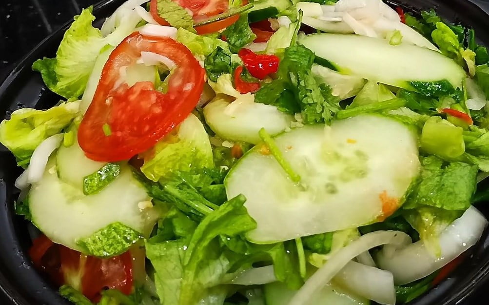 Salad rau tần ô trộn dầu giấm