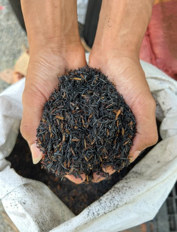 trấu hun để làm phân bón